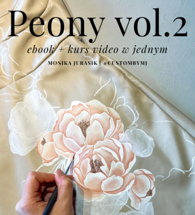 PEONY VOL. 2 - kurs malowania piwonii na skórze