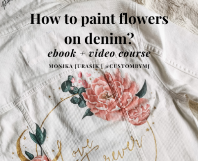 PEONY VOL. 1 - HOW TO PAINT FLOWERS ON DENIM?