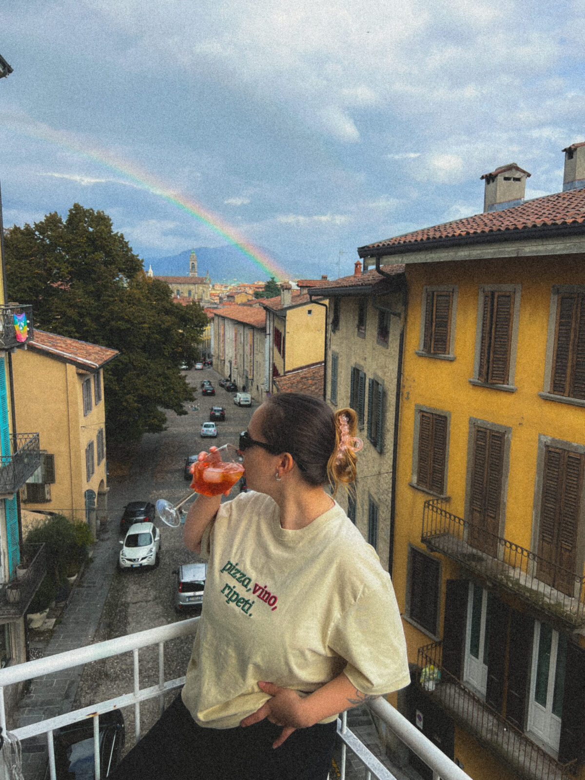 TSHIRT OVERSIZE - PIZZA, VINO, RIPETI - obrazek 4